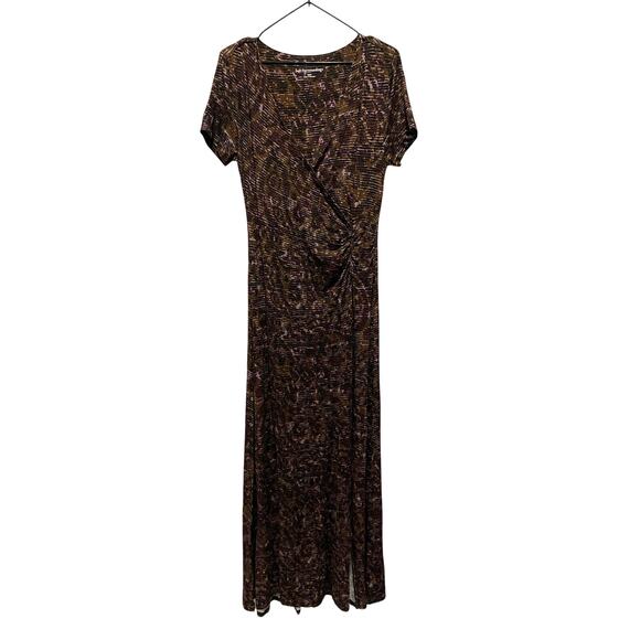 Soft Surroundings Women Brown Maxi Dress Sz S Boho Artsy Western - Picture 1 of 7